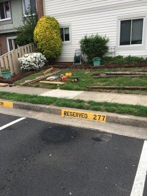 Removing a retaining wall