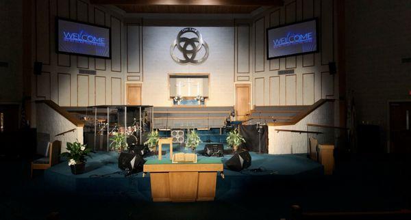 Lighting job we did at Greater Mount Moriah Primitive Baptist Church in Charlotte, NC.