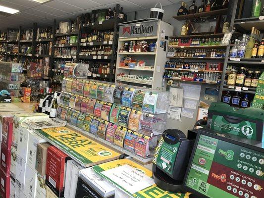 Wine, beer, liquor, cigarettes and lottery all at one place