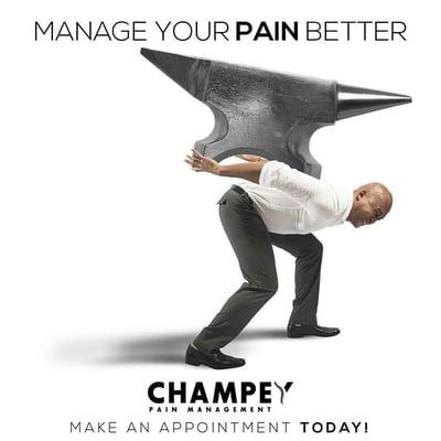 Manage Your Pain Better with the Champey Pain Group.  http://champeypaingroup.com