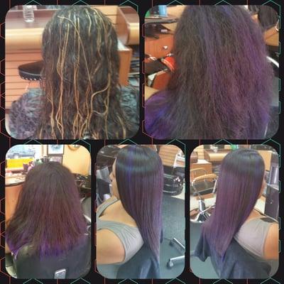 Purple Hair & Brazilian Keratin..