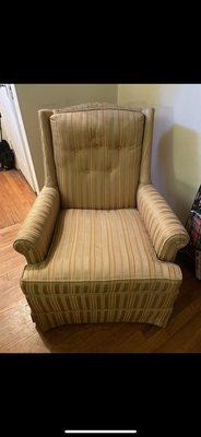 Absolutely beautiful! This chair is over 40 years old and completely restored!