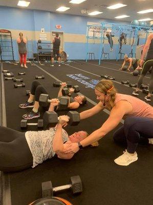 Personal training in a group setting