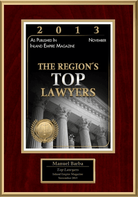 Inland Empire Life Magazine Top Lawyer Award 2012-Present