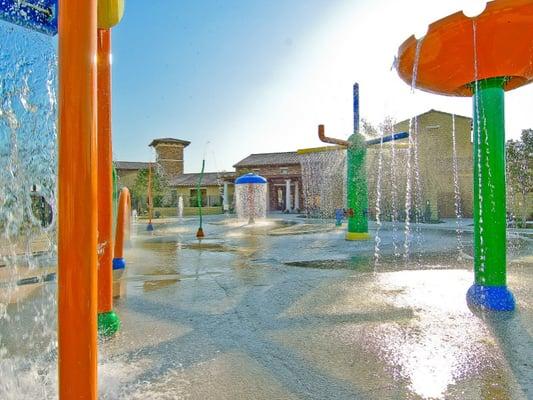 The Bay Club is fun for all ages with an interactive splash park.