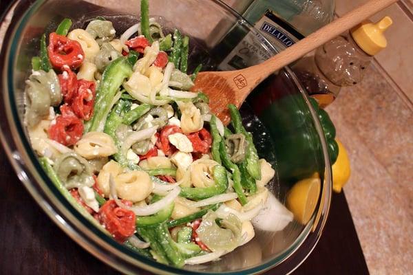 Greek Tortellini Pasta Salad