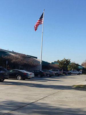 Entrance to business complex from Industrial Boulevard