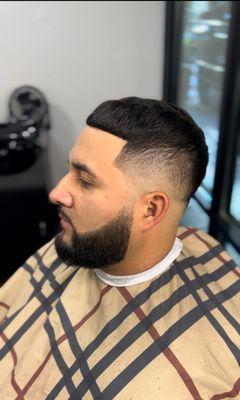 Drop fade with beard work!