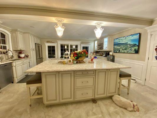 Jumbo Cambria quartz Kitchen island