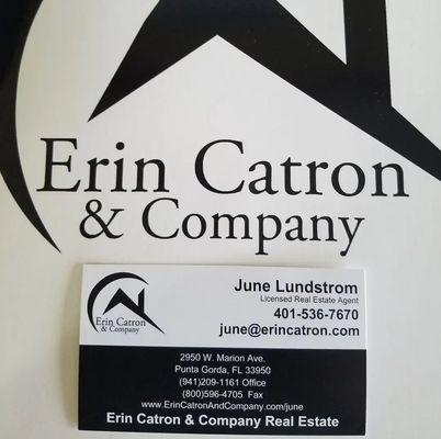 June Lundstrom business card. I wouldn't recommend using it. June Lundstrom treated me horrendously for being her paying client