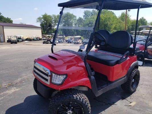 custom lifted Club car with 2019 alpha body full refurbished