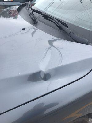 Hood damage