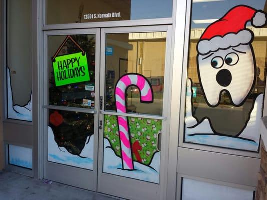 Holiday Window Painting and Splashes