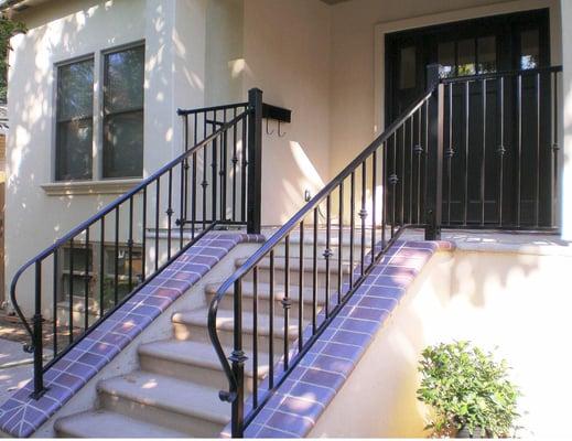 A typical ornamental porch railing, hand made.