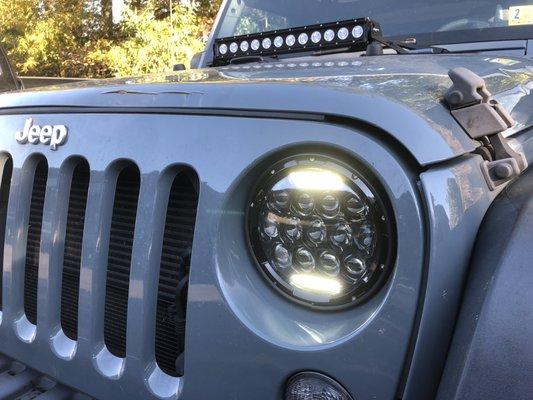 45K/36K Lumen Hi/Lo Headlights with DRL on 2013 JK