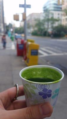 Wheatgrass juice (I think this was 5oz? It was the biggest offered)