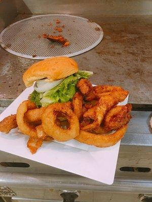 Loaded burgers and rings