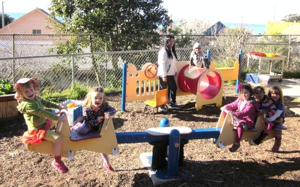 The Preschool play yard.