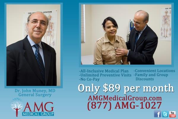 All-Inclusive Medical Plans Only $89 per month. Call (877-AMG-1027)