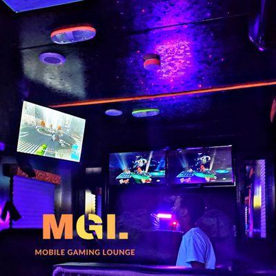 Our Mobile Gaming Lounge's interior is . Let us bring the atmosphere and fun to you! Book Today!