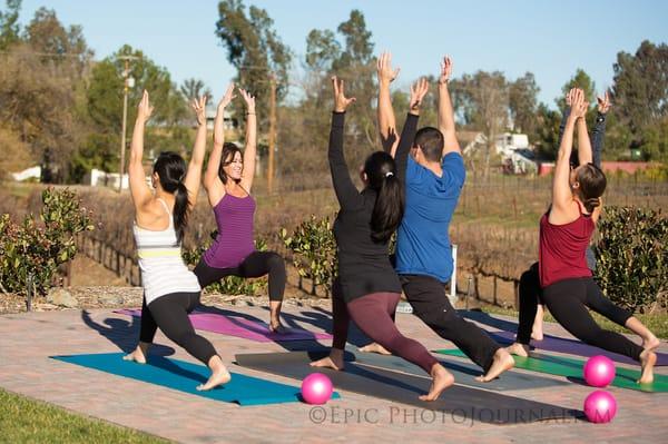 Temecula Yoga in the Vines at Lorimar Winery