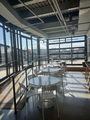 rooftop indoor seating