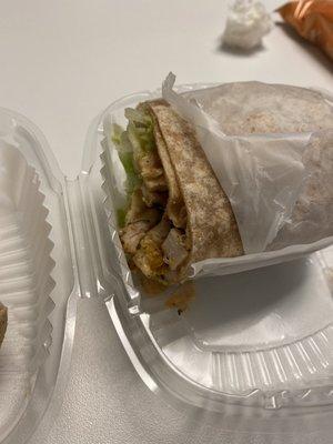 Chicken caesar salad wrap