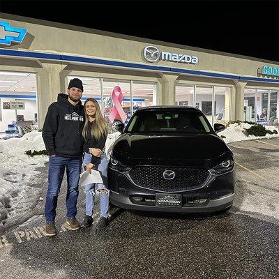 Happy customer delivery photo at Goodwin Mazda in Brunswick. Come see why it's Good at Goodwin!