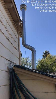 Water heater vent repair