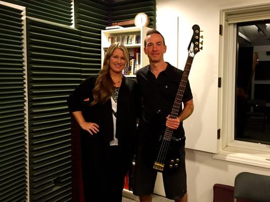 www.CraigBeckGuitar.com
Bass student Sarah A. and guitar teacher Craig Beck        
Santa Clarita Guitar & Bass Lessons