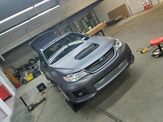 wrapped subaru