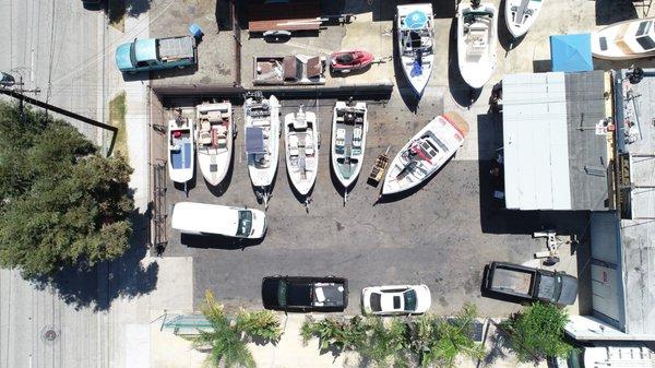 Aerial footage of Master Marine Boat Service