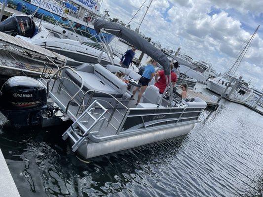 Boat we rented for the afternoon.