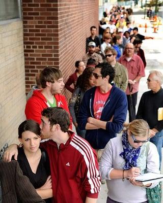 NEVER wait in a line like this again! Bring your PC to Phoenix Technology and get it repaired.