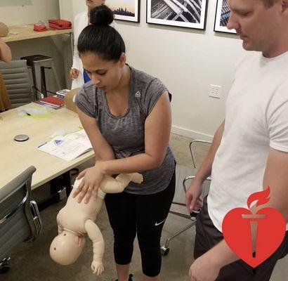 Do you know how to assist in saving a chocking infant? If not or if you need to be retrained schedule your class today!