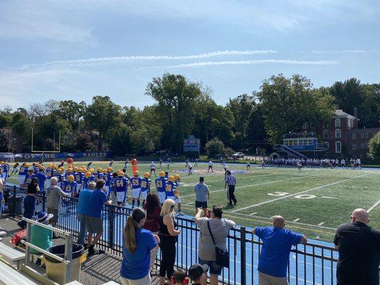 Alumni here and visiting Staten Island for the day. My friend's son plays on the JV football team.