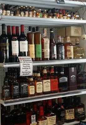 High end wines and some of our great bourbon whiskey