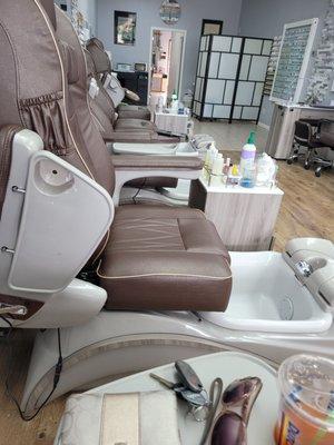 Row of pedicure chairs :)