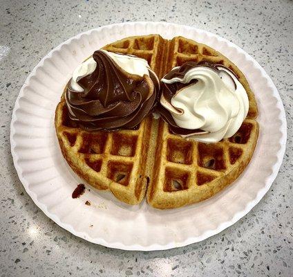 Waffle and ice cream!!