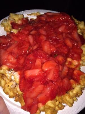 Strawberry Funnel Cake