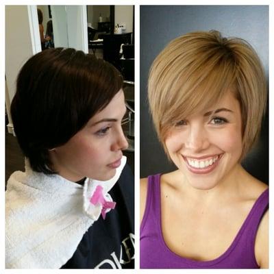 Before and after on my beautiful new client