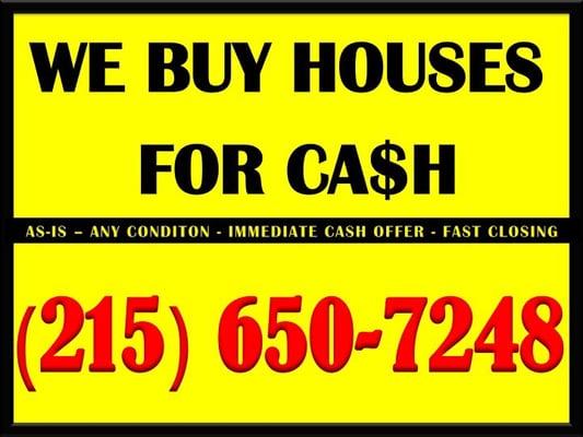 We Buy Houses For CASH!