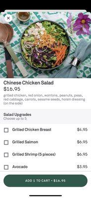 Advertised salad.