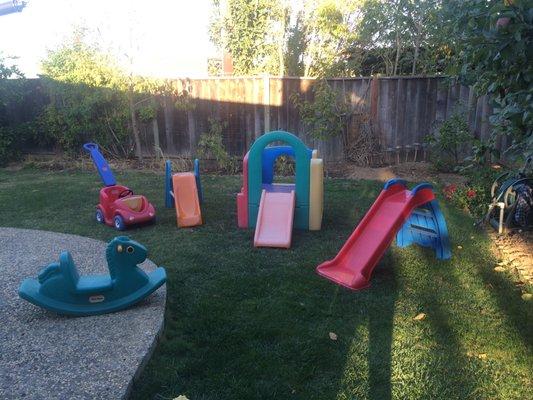 We have a spacious outside play area!