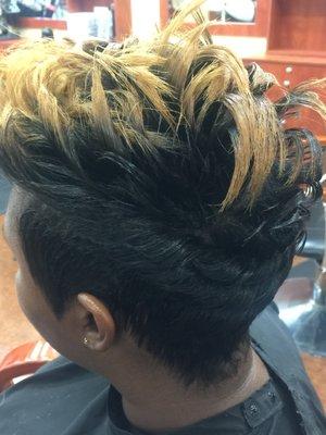 Relaxed Hair Color and Cut