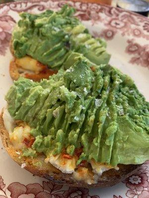 Brie and harissa avocado toast