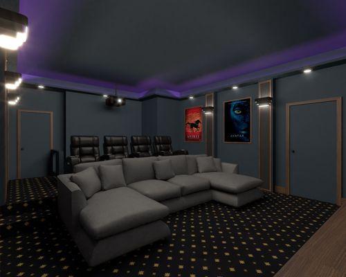 Here is a rendering of the room