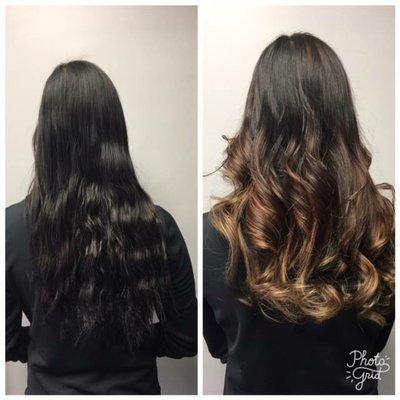 Brunette balayage