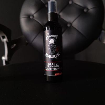 Beard leave in conditioner available at savagesaucellc.com