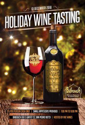 Very professional work for these 2 flyers promoting a holiday wine event.